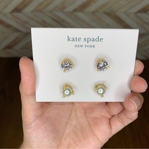 NWT Kate Spade “Rise and Shine” Studs Set of 2